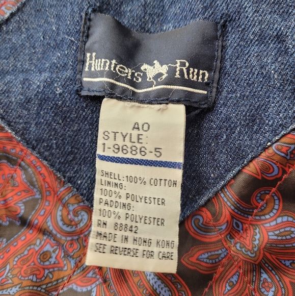 Hunters Run Women's Fall/Winter Denim Corduroy Paisley Trench Coat Jacket - Picture 13 of 13